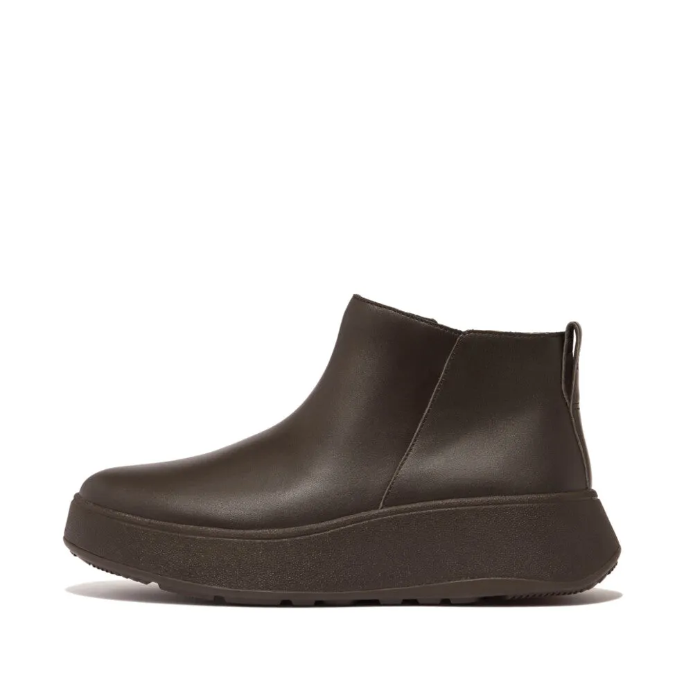 FitFlop F-Mode Leather Flatform Zip Ankle Boots