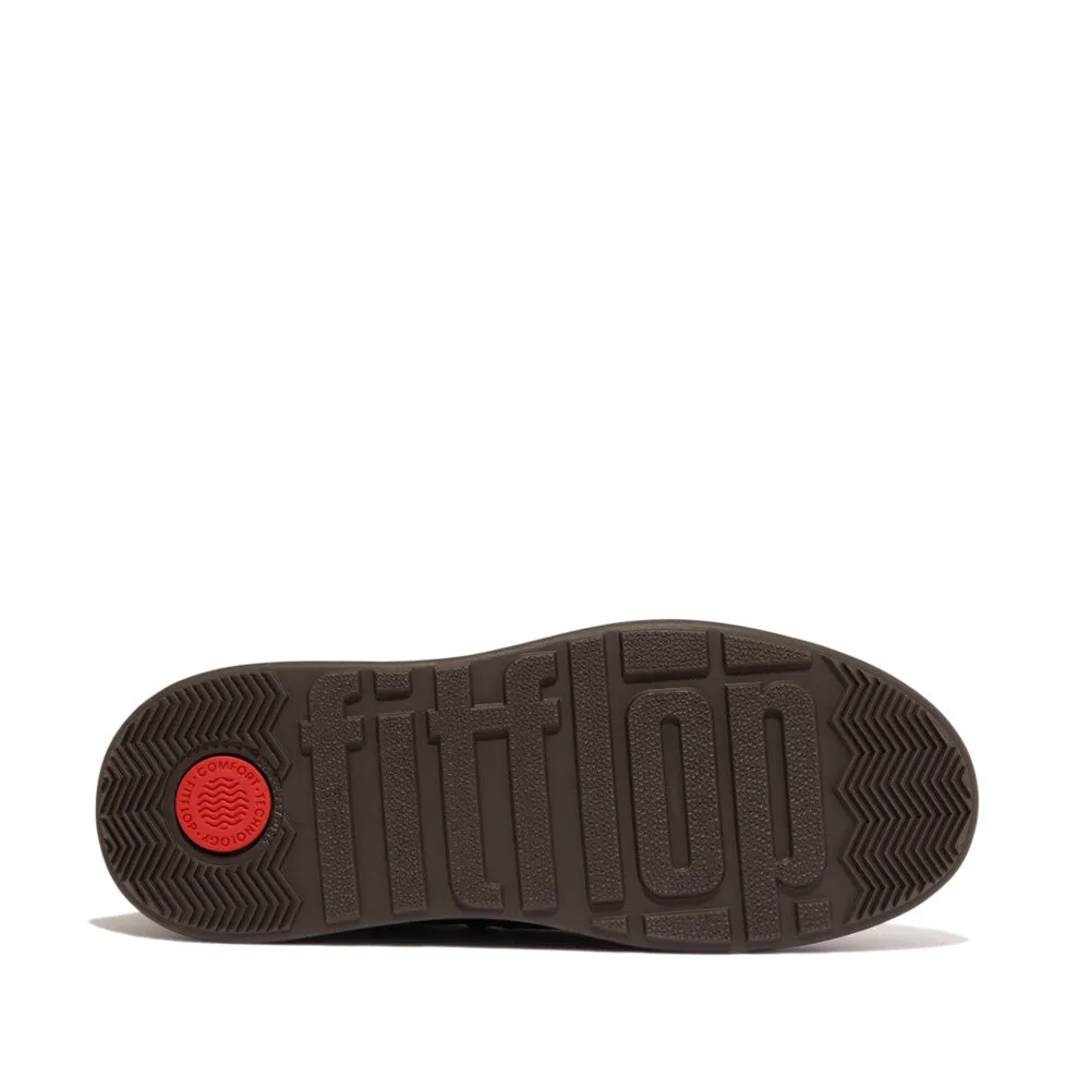 FitFlop F-Mode Leather Flatform Zip Ankle Boots