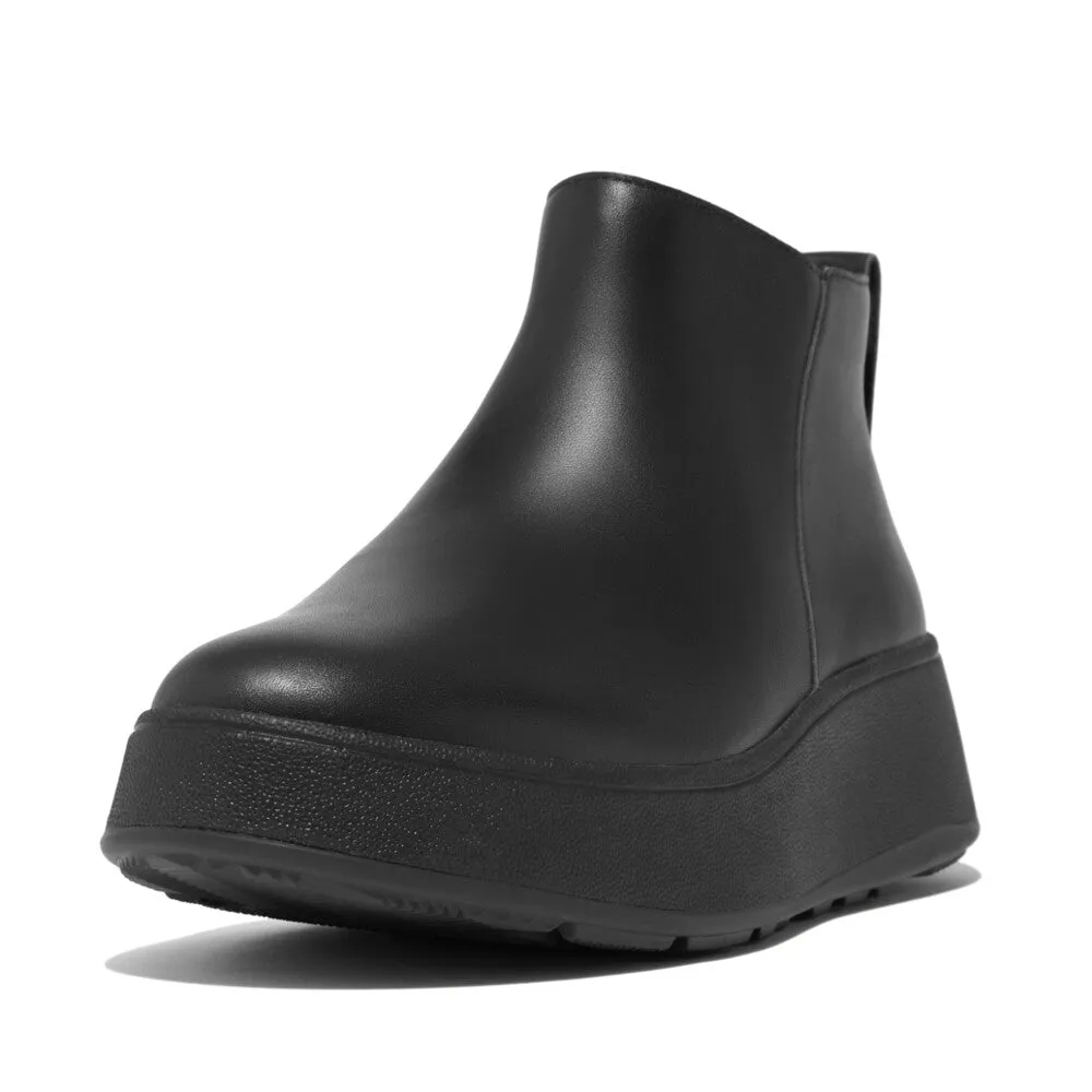FitFlop F-Mode Leather Flatform Zip Ankle Boots