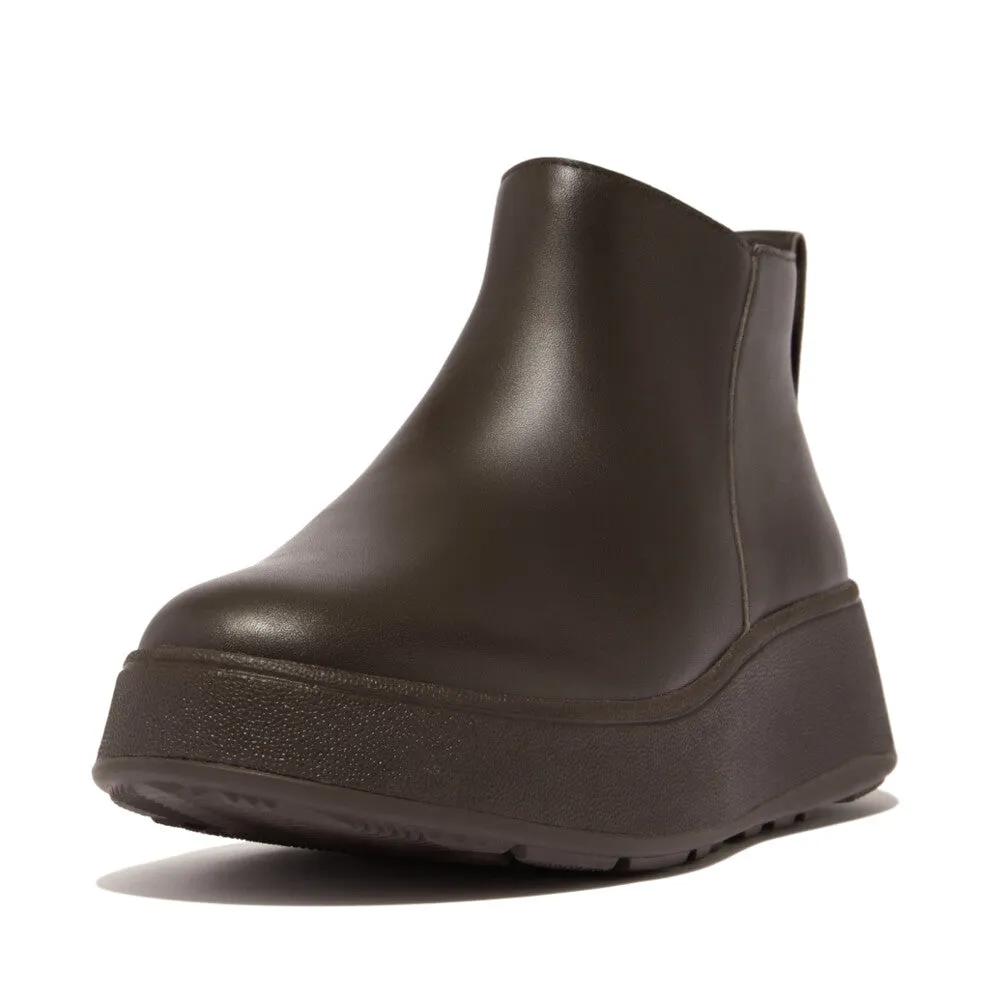 FitFlop F-Mode Leather Flatform Zip Ankle Boots