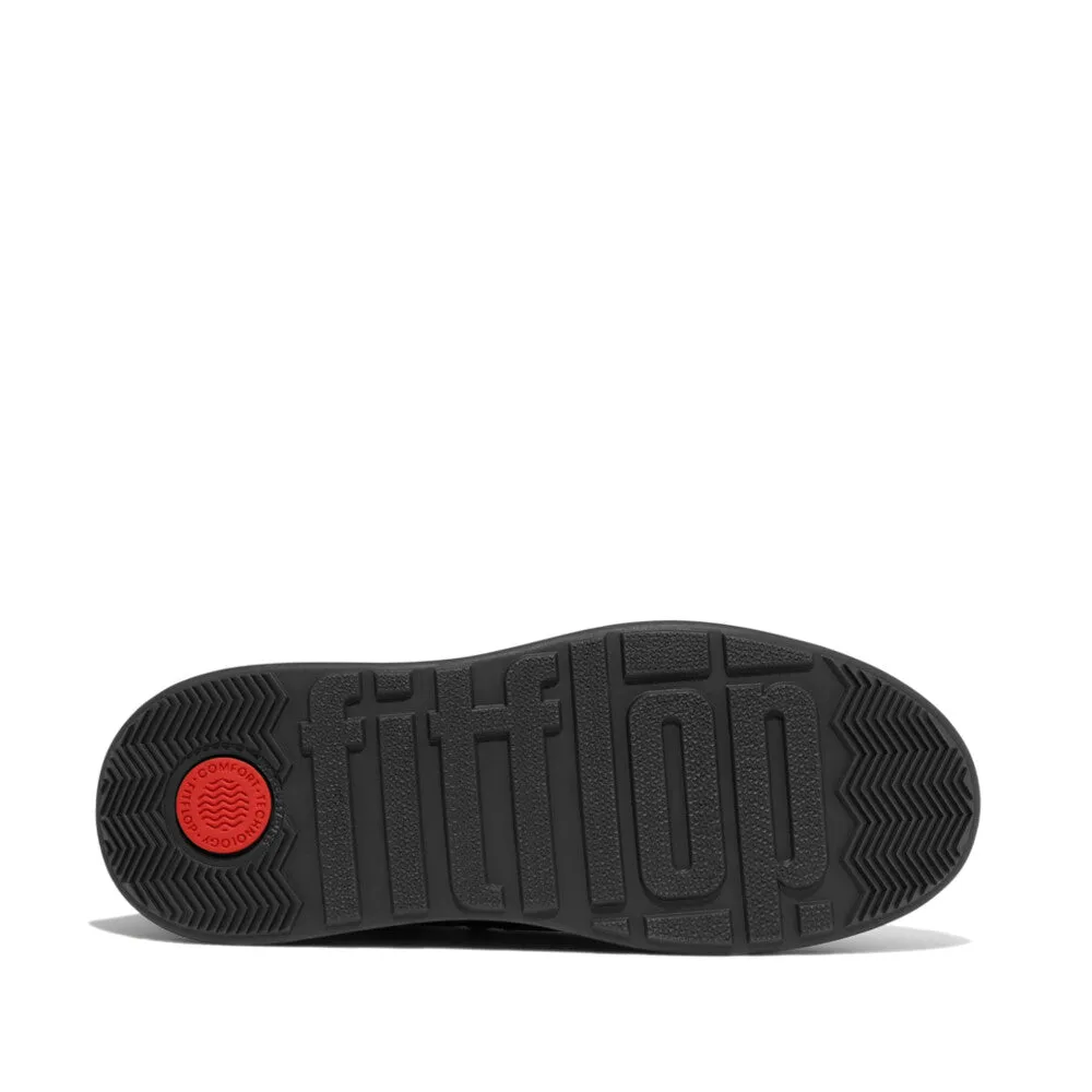 FitFlop F-Mode Leather Flatform Zip Ankle Boots