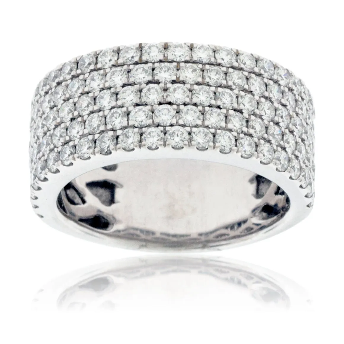 Five Row Pavé Diamond Band
