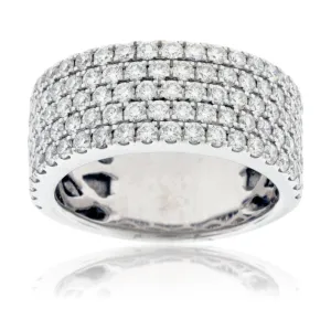 Five Row Pavé Diamond Band