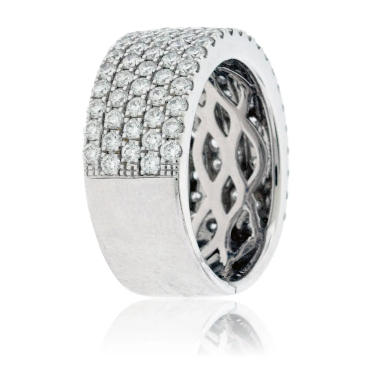 Five Row Pavé Diamond Band