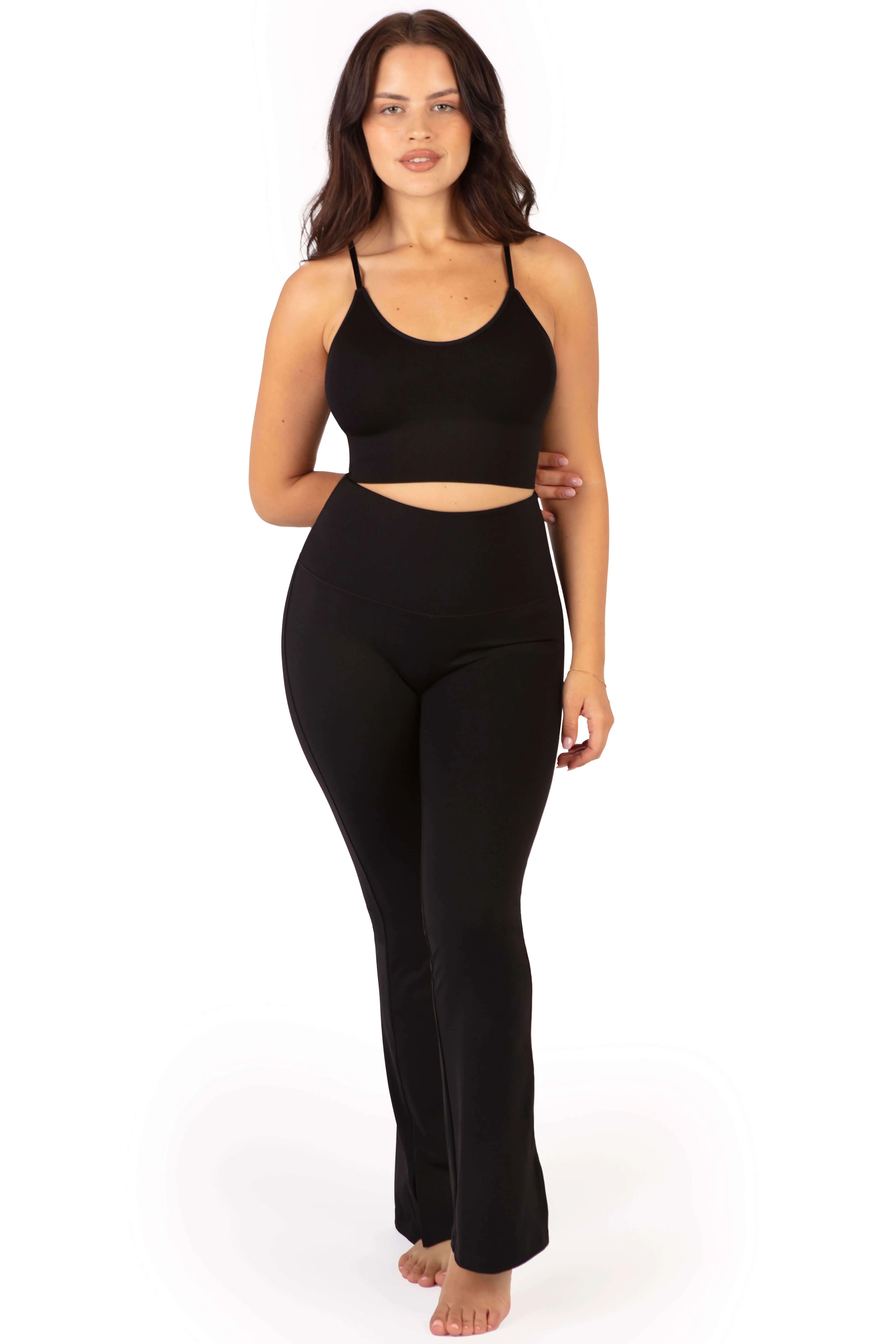 Flare Leggings | High Waisted & Pet Hair Resistant - 2 Pack