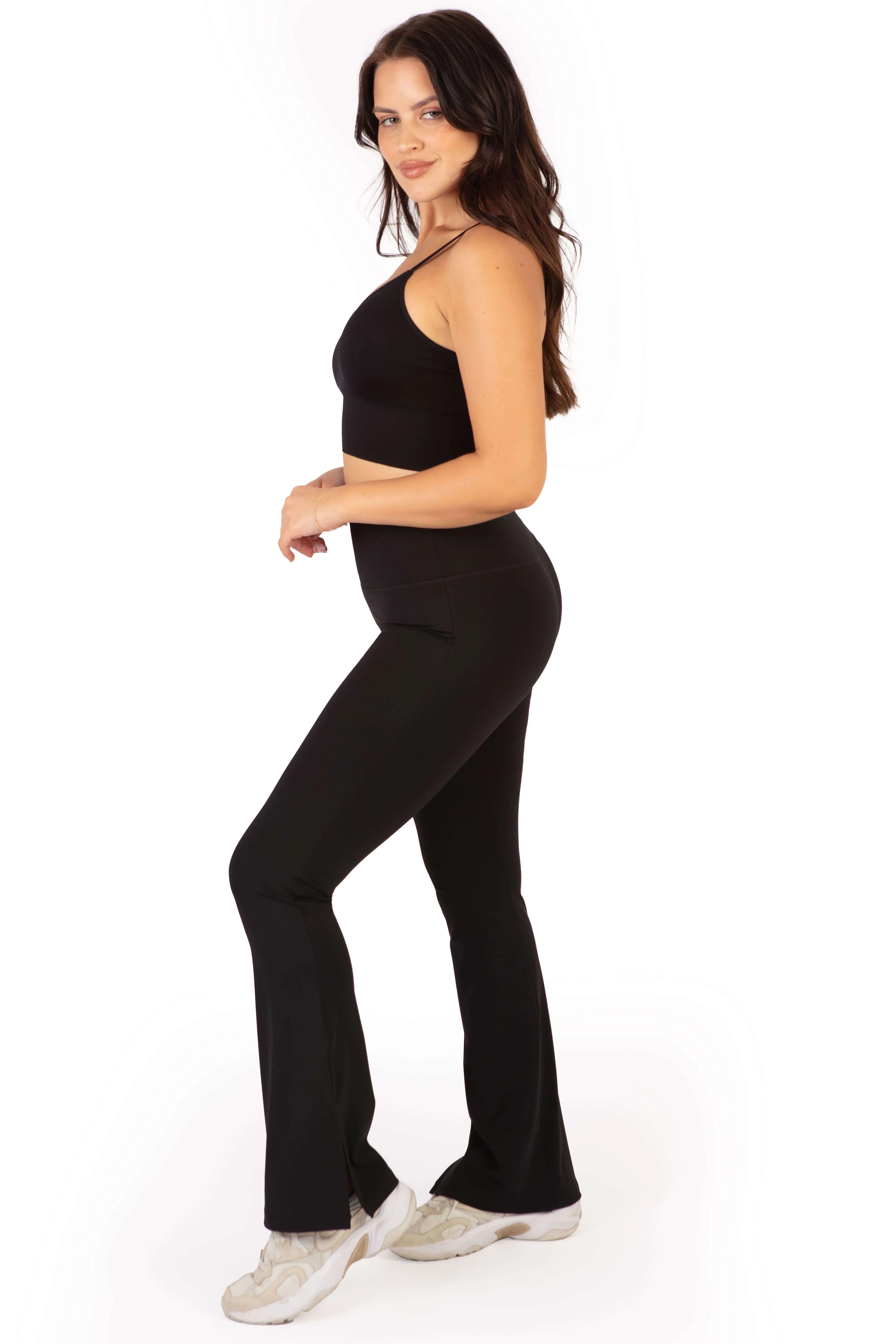 Flare Leggings | High Waisted & Pet Hair Resistant - 2 Pack