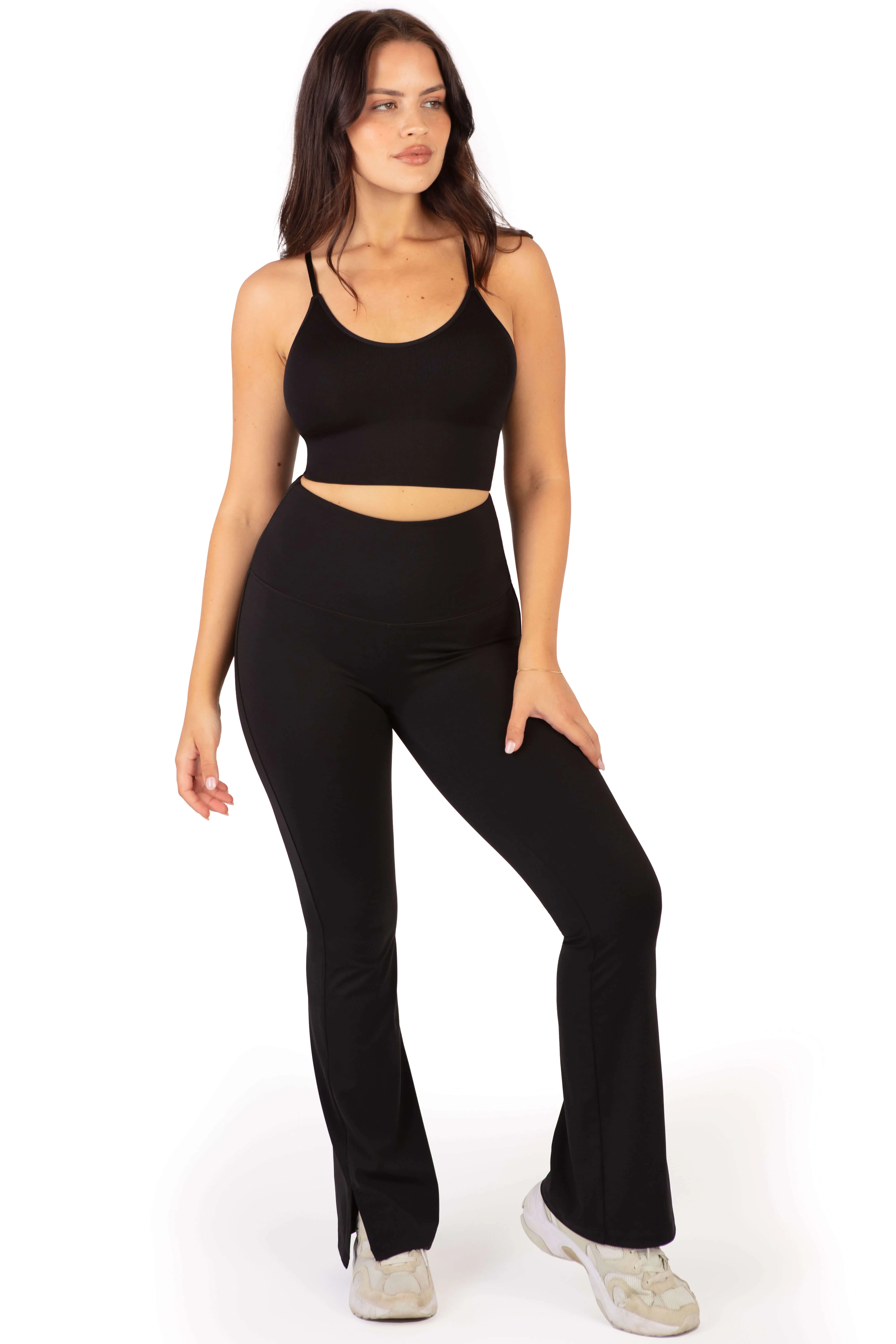 Flare Leggings | High Waisted & Pet Hair Resistant - 2 Pack