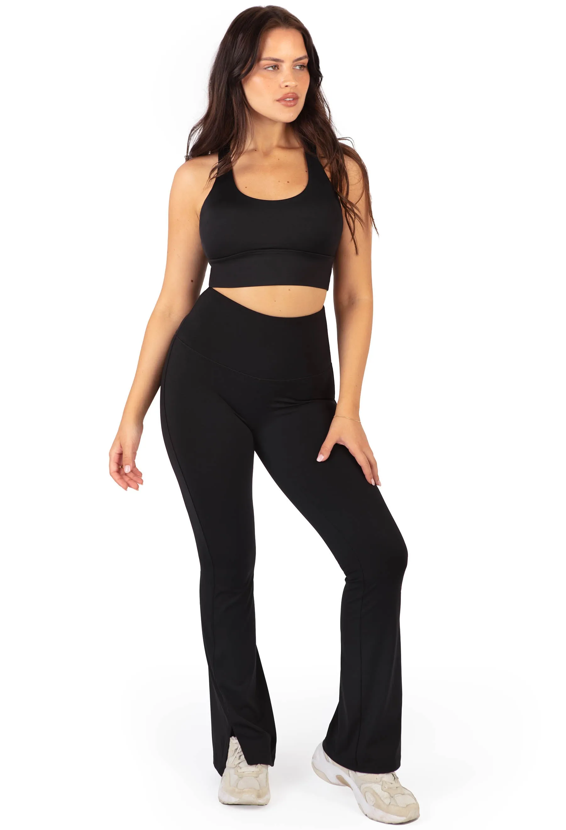 Flare Leggings | High Waisted & Pet Hair Resistant - 2 Pack