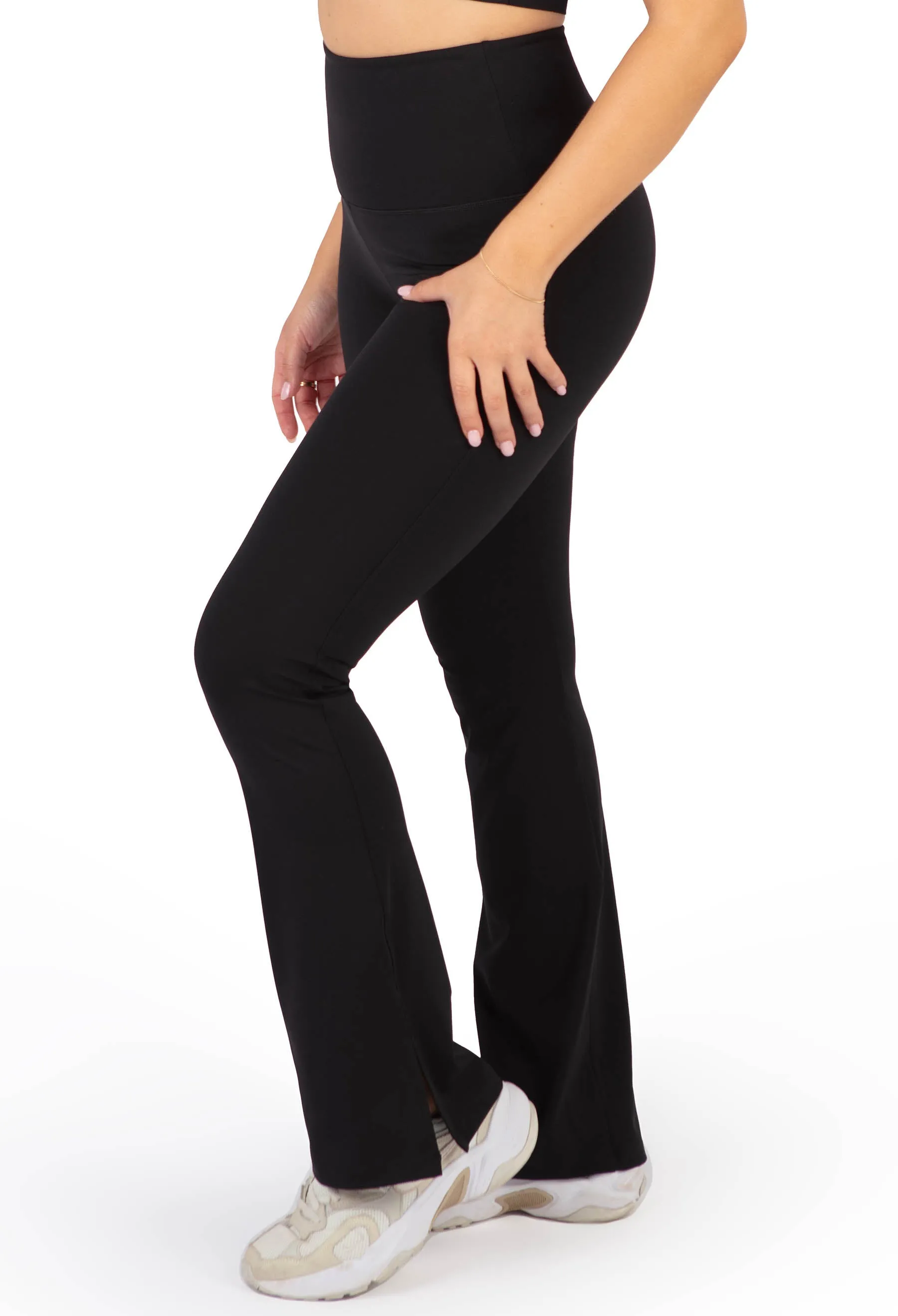 Flare Leggings | High Waisted & Pet Hair Resistant - 2 Pack