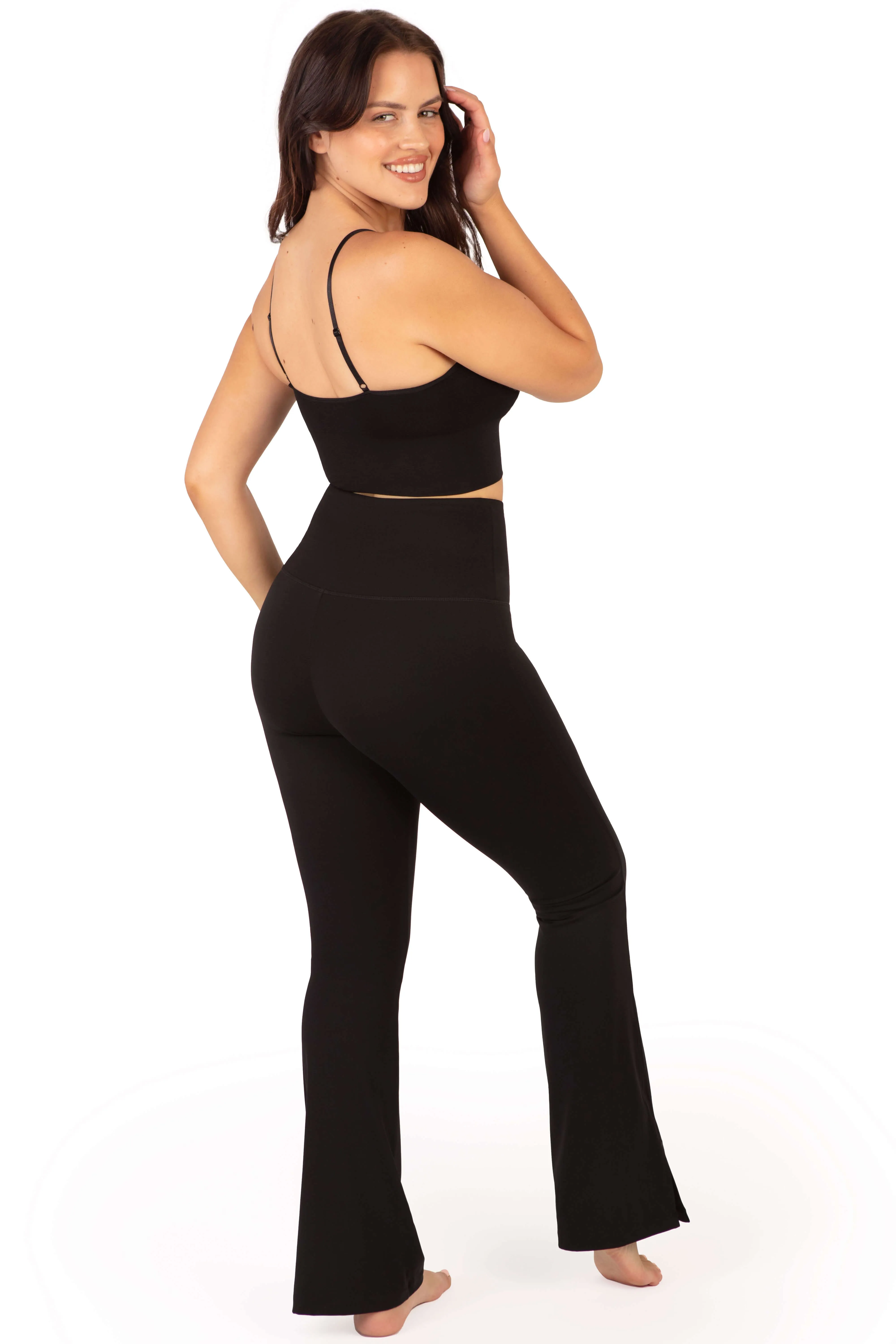 Flare Leggings | High Waisted & Pet Hair Resistant - 2 Pack