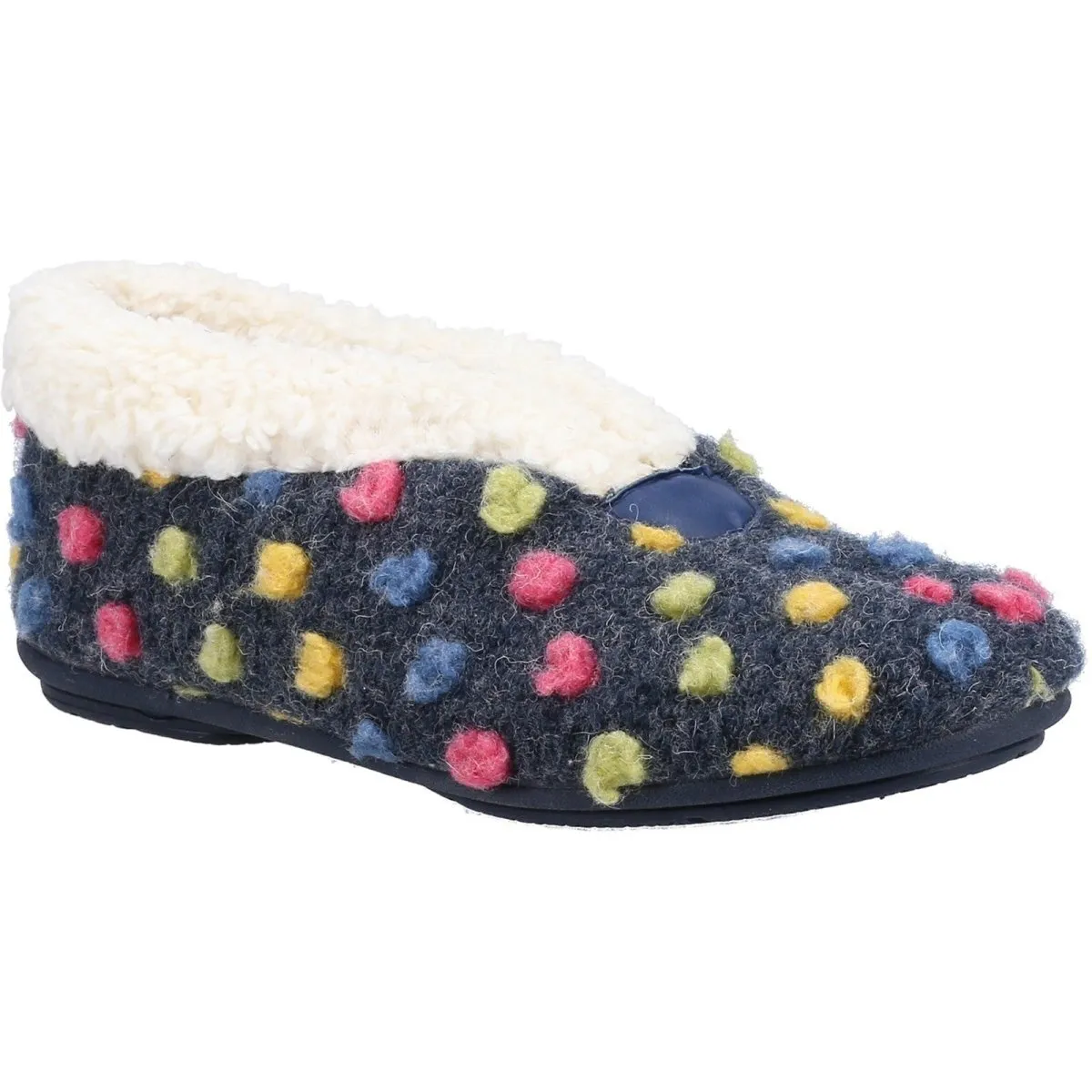Fleet & Foster Snowberry Polka Dot Ladies Slippers