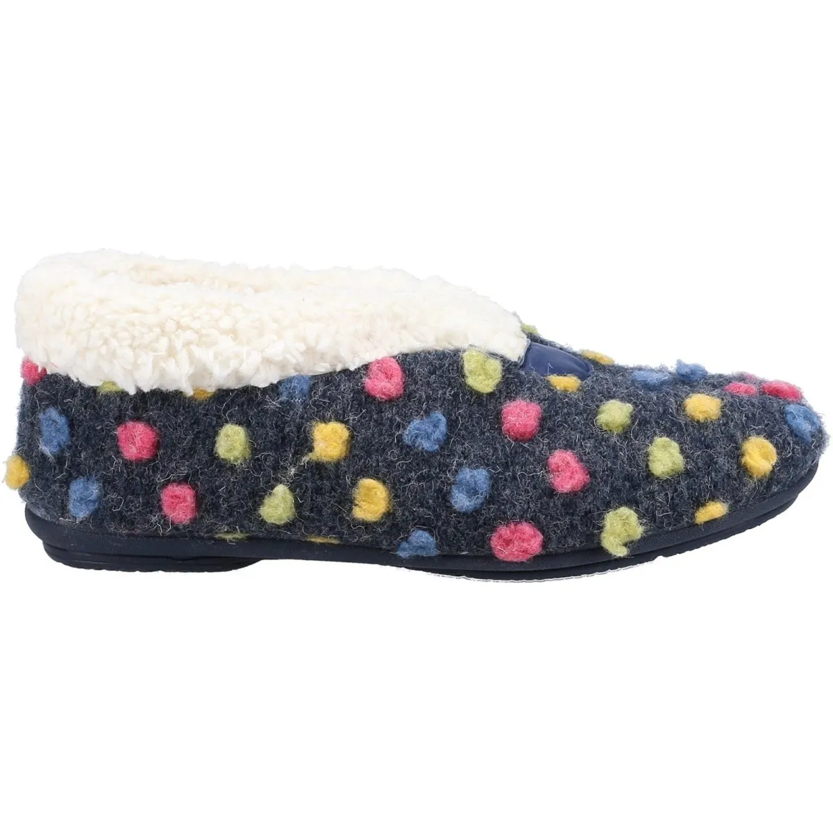 Fleet & Foster Snowberry Polka Dot Ladies Slippers