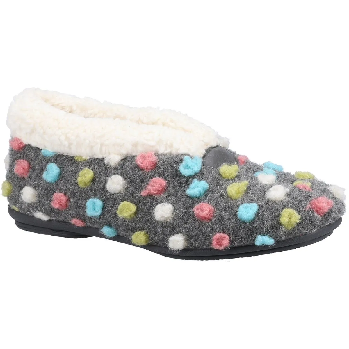 Fleet & Foster Snowberry Polka Dot Ladies Slippers
