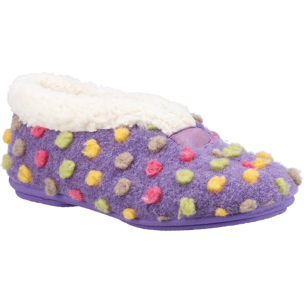 Fleet & Foster Snowberry Polka Dot Ladies Slippers
