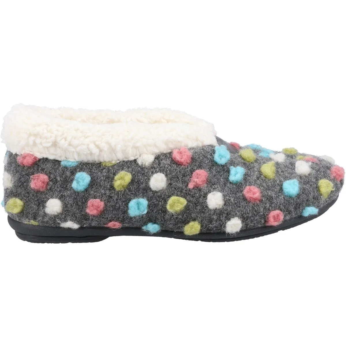 Fleet & Foster Snowberry Polka Dot Ladies Slippers