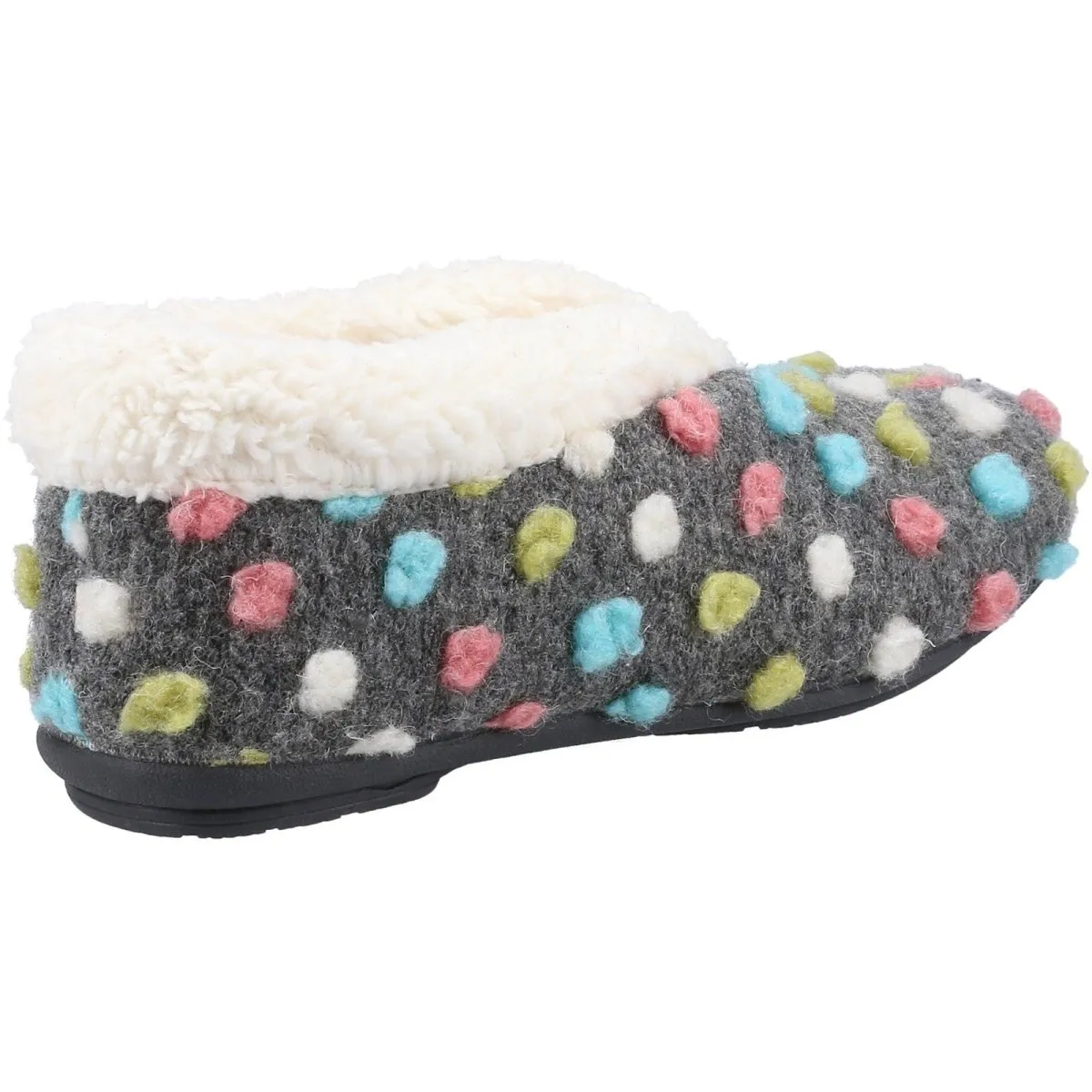 Fleet & Foster Snowberry Polka Dot Ladies Slippers
