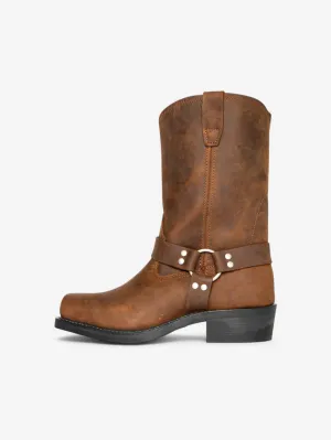Foxes | Short Motorcycle Boots Square Toe Block Heels