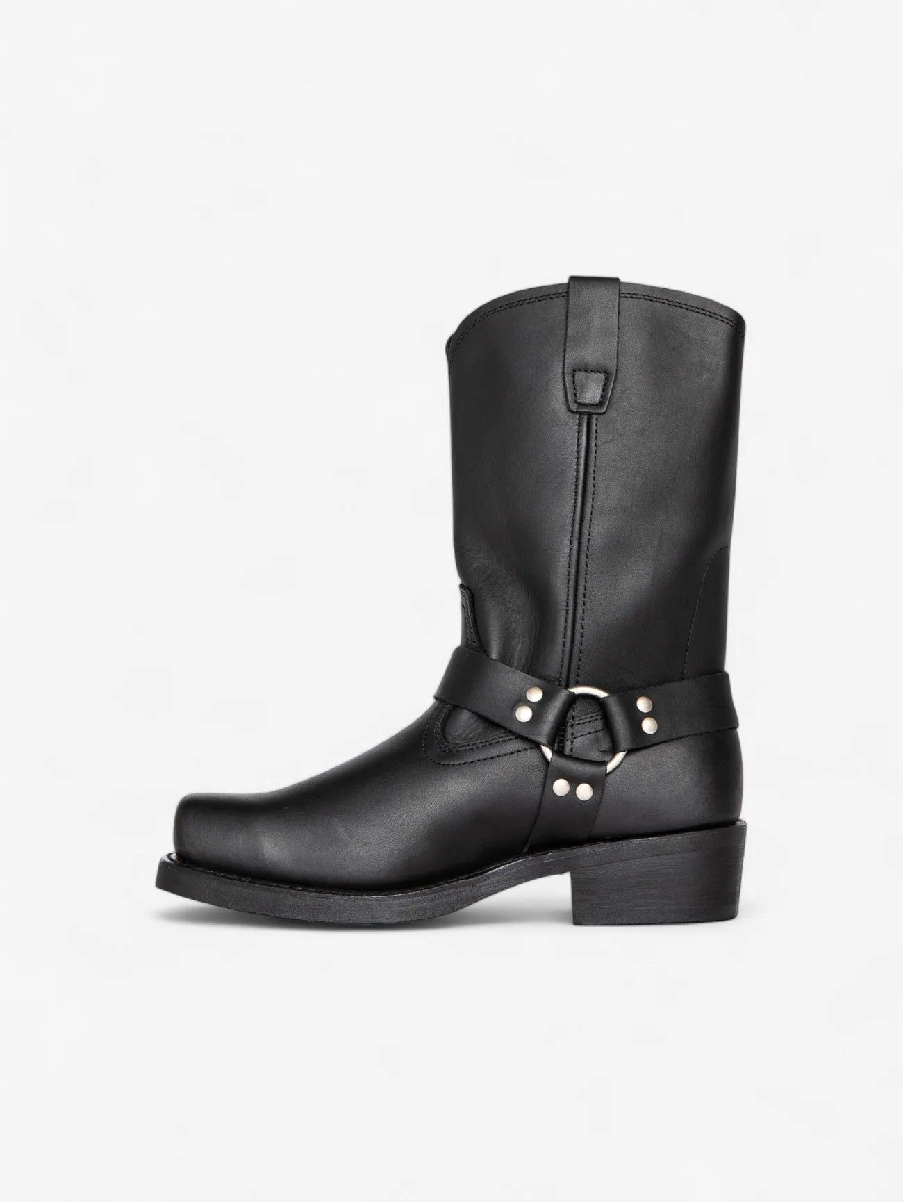 Foxes | Short Motorcycle Boots Square Toe Block Heels