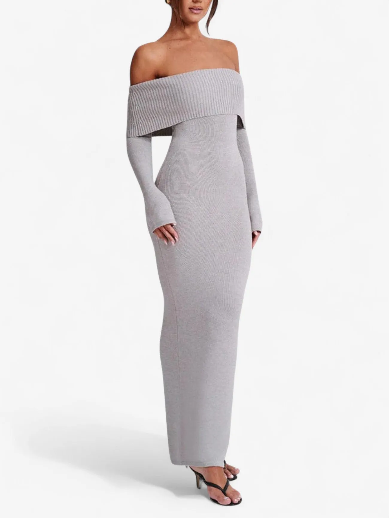 Foxes | Women's Long Off Shoulder Slim Maxi Dress