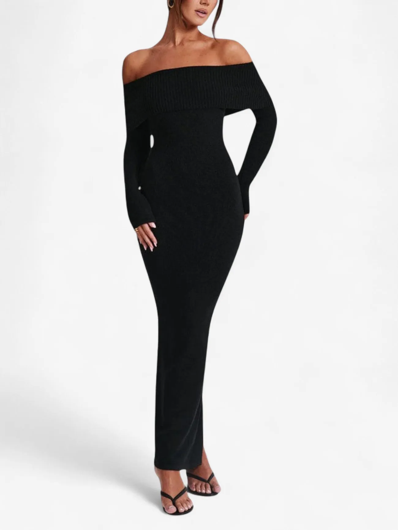 Foxes | Women's Long Off Shoulder Slim Maxi Dress