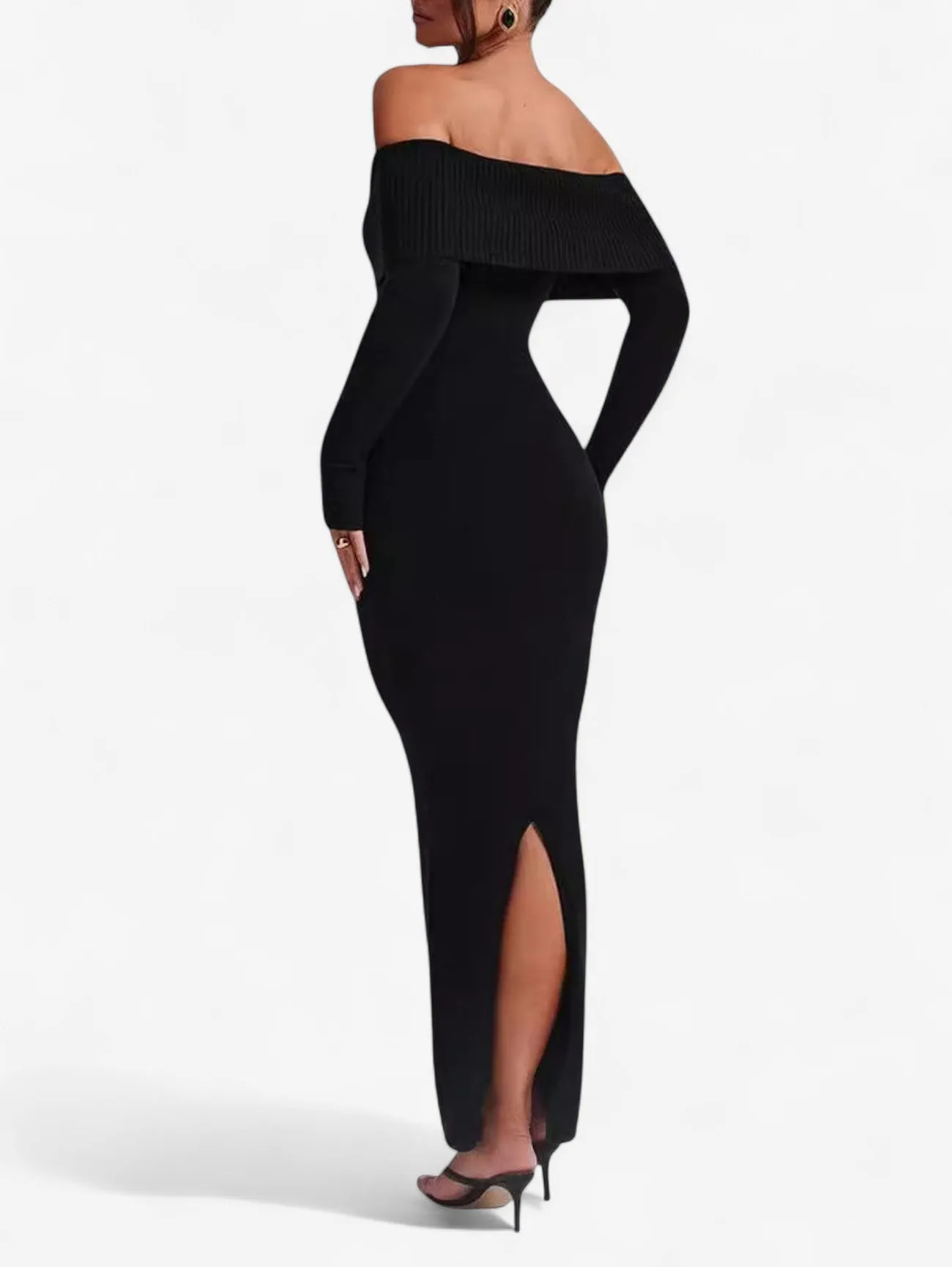 Foxes | Women's Long Off Shoulder Slim Maxi Dress