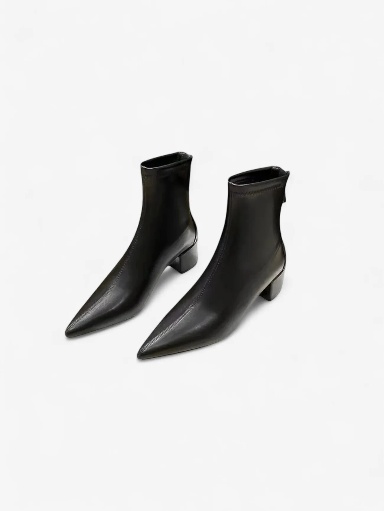 Foxes | Women's Low Block Heel Ankle Boots with Zipper