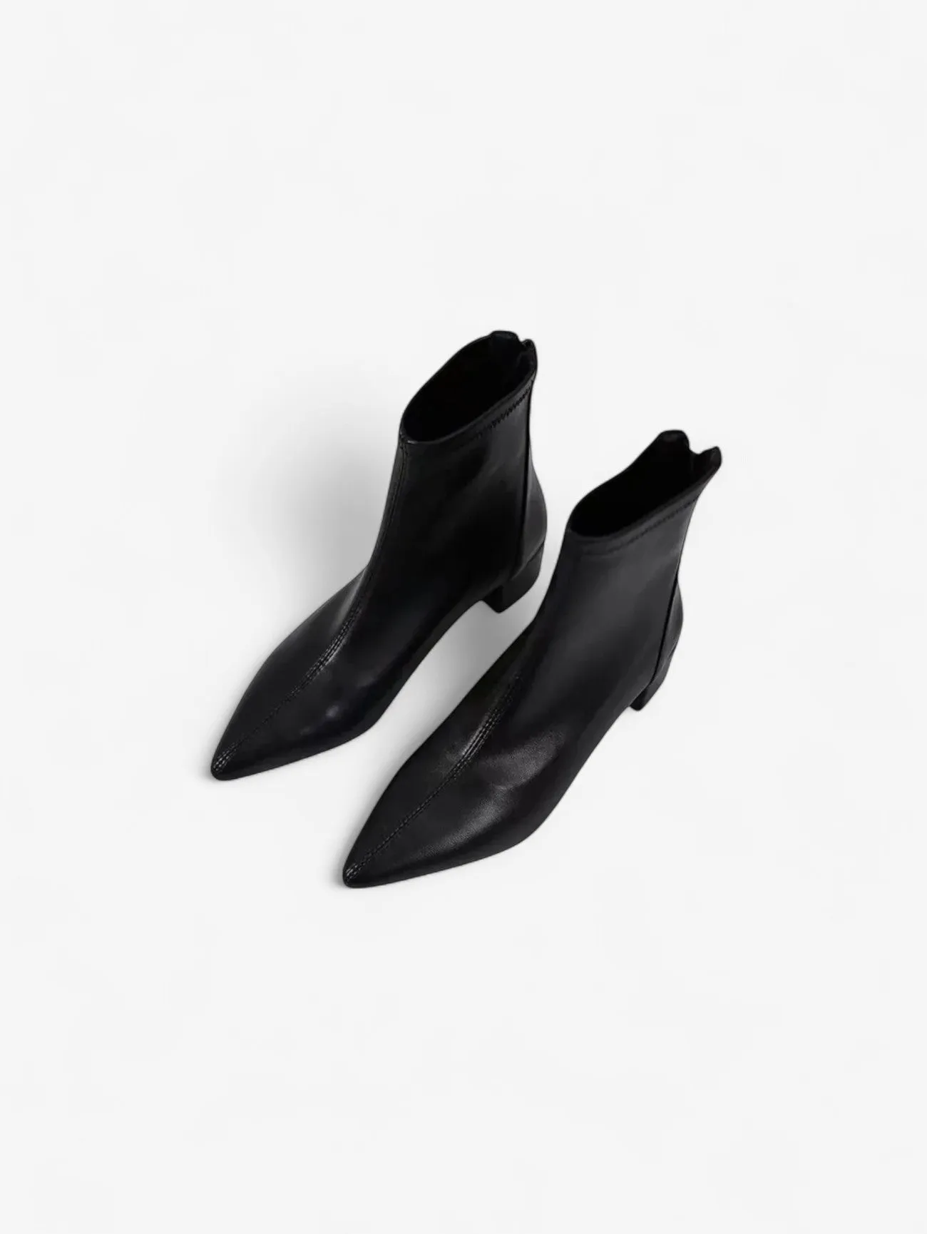 Foxes | Women's Low Block Heel Ankle Boots with Zipper