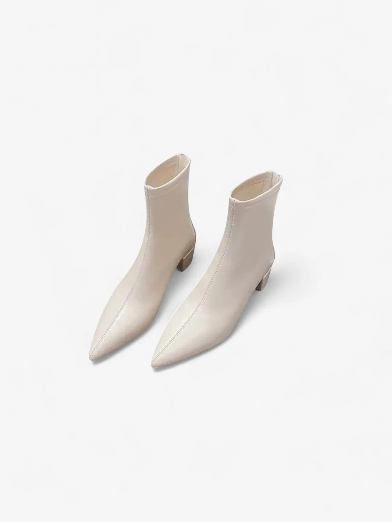 Foxes | Women's Low Block Heel Ankle Boots with Zipper