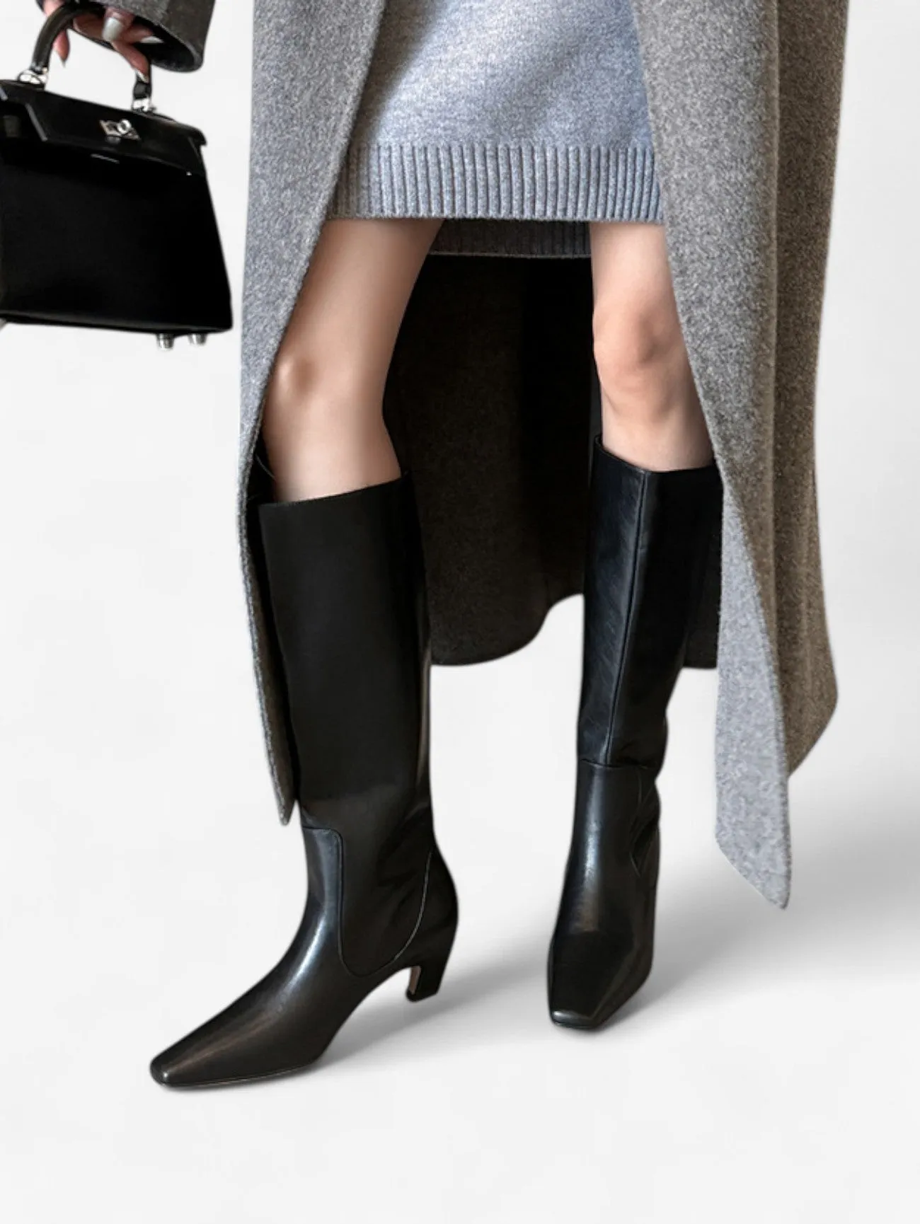 Foxes | Women's Tall Elegant Knee High Boots with Low Heel