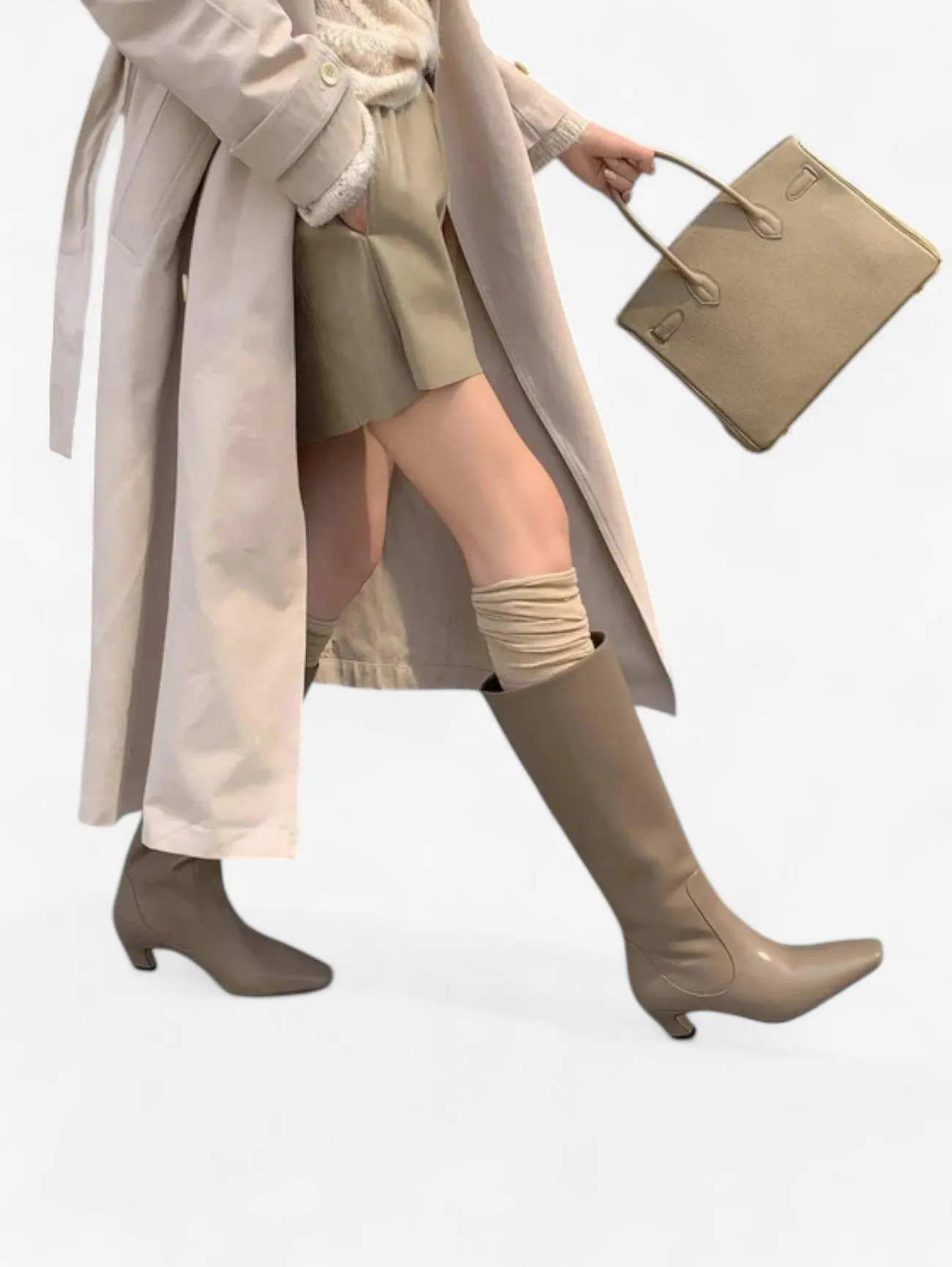 Foxes | Women's Tall Elegant Knee High Boots with Low Heel