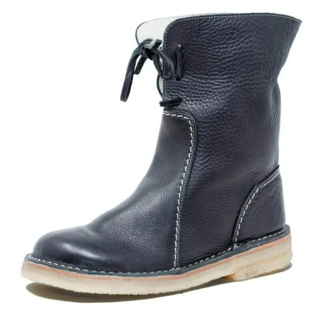 Fredsie | Women Casual Ankle High Flat Boots | Vintage