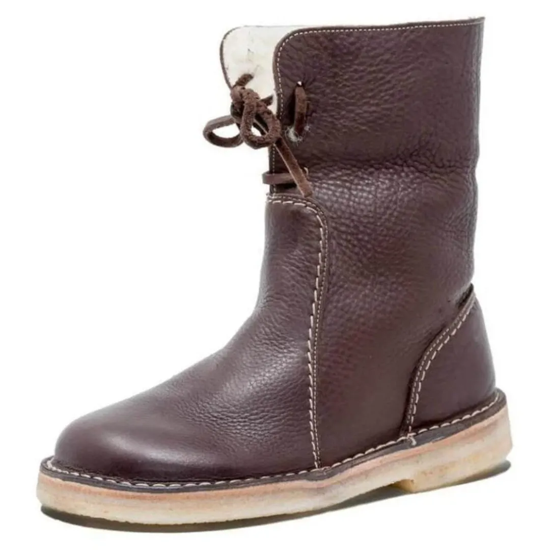 Fredsie | Women Casual Ankle High Flat Boots | Vintage