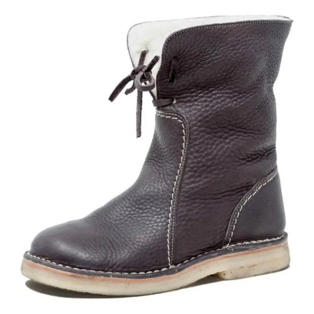Fredsie | Women Casual Ankle High Flat Boots | Vintage