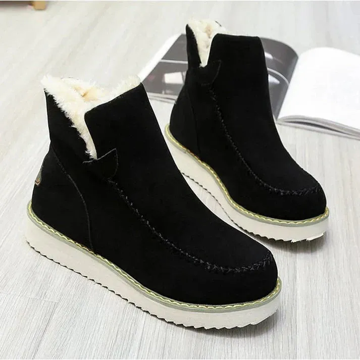 Fur-lined orthopedic shoes