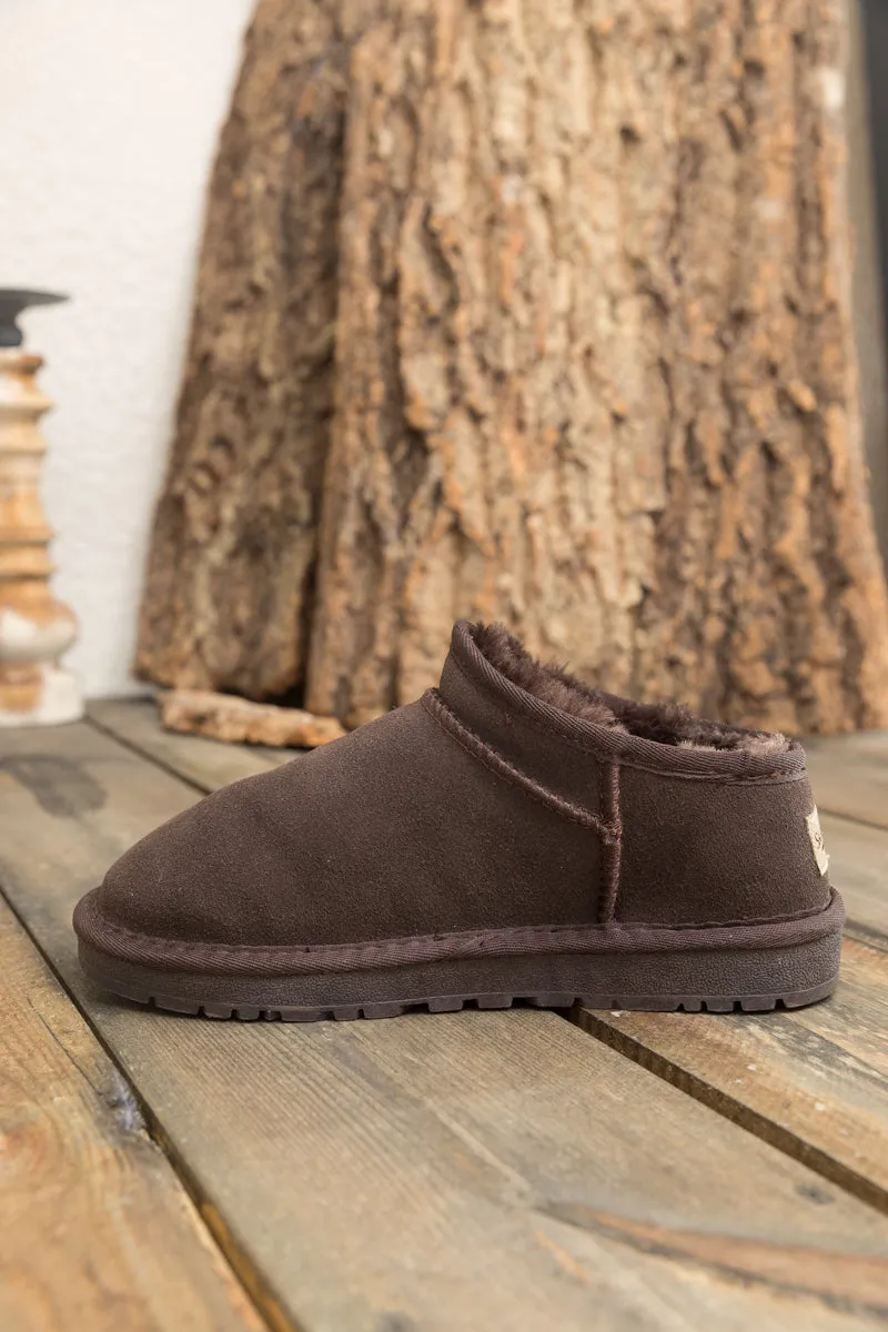 Fur-Lined Suede Tasman Slipper Ankle Boots