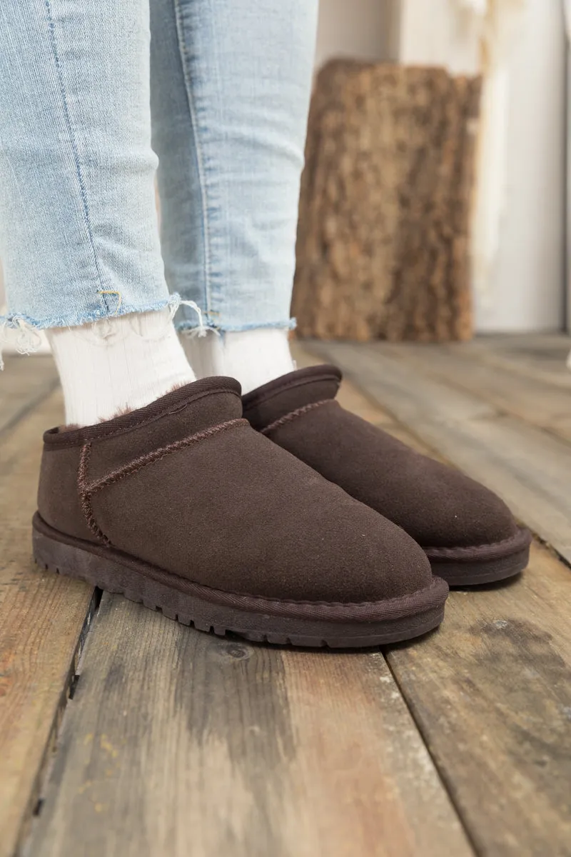 Fur-Lined Suede Tasman Slipper Ankle Boots