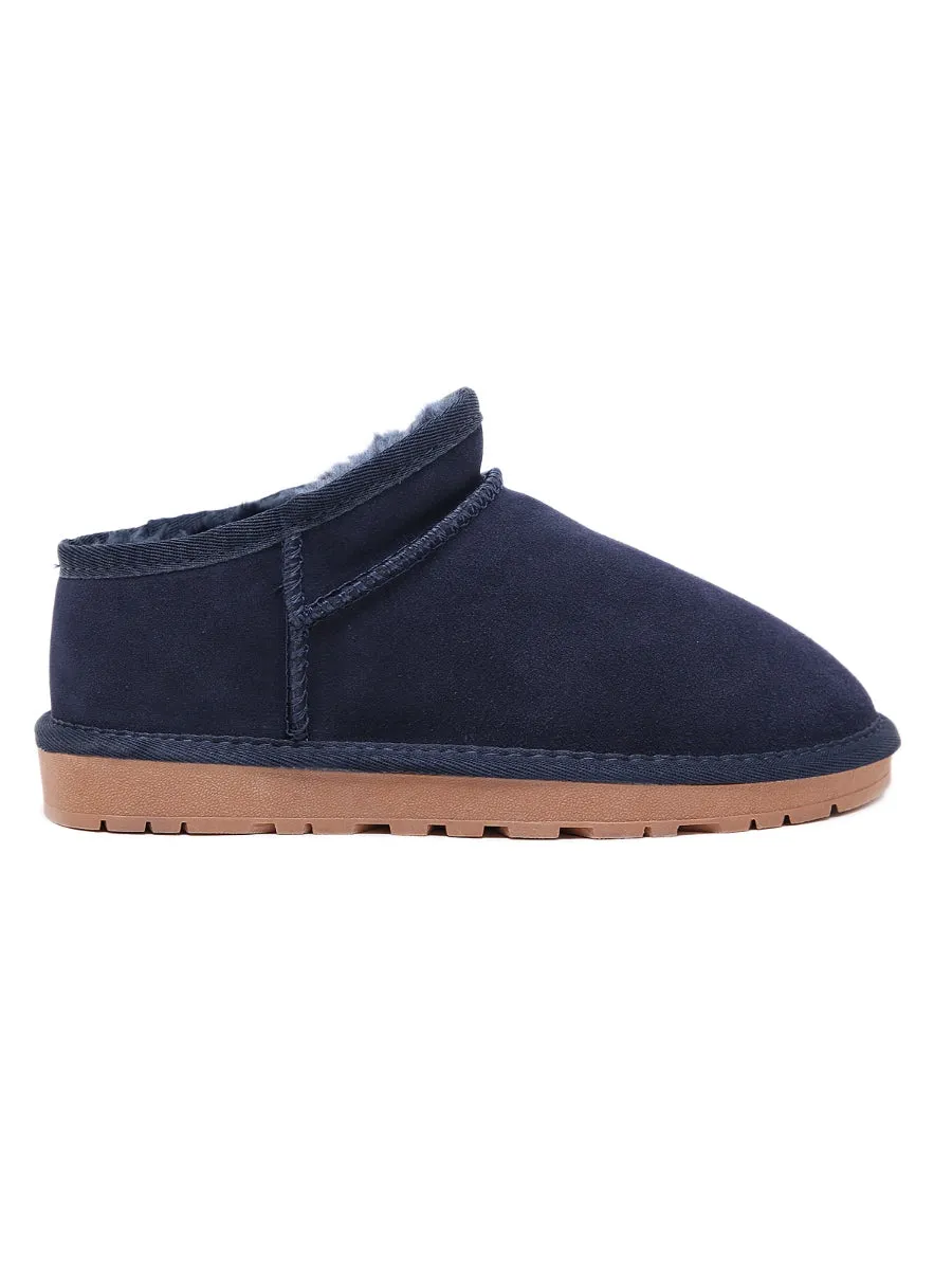 Fur-Lined Suede Tasman Slipper Ankle Boots