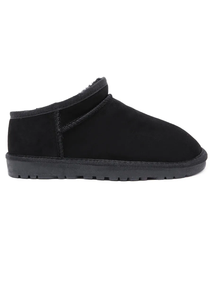 Fur-Lined Suede Tasman Slipper Ankle Boots