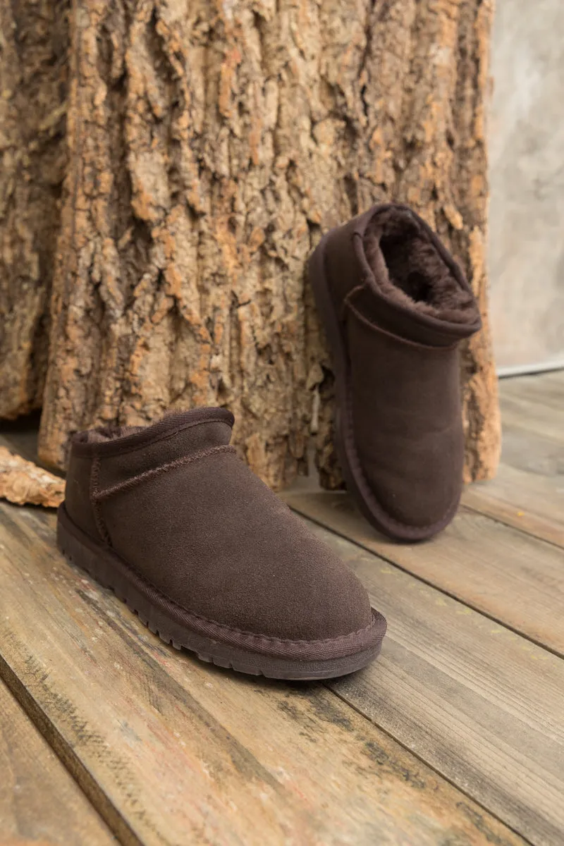 Fur-Lined Suede Tasman Slipper Ankle Boots