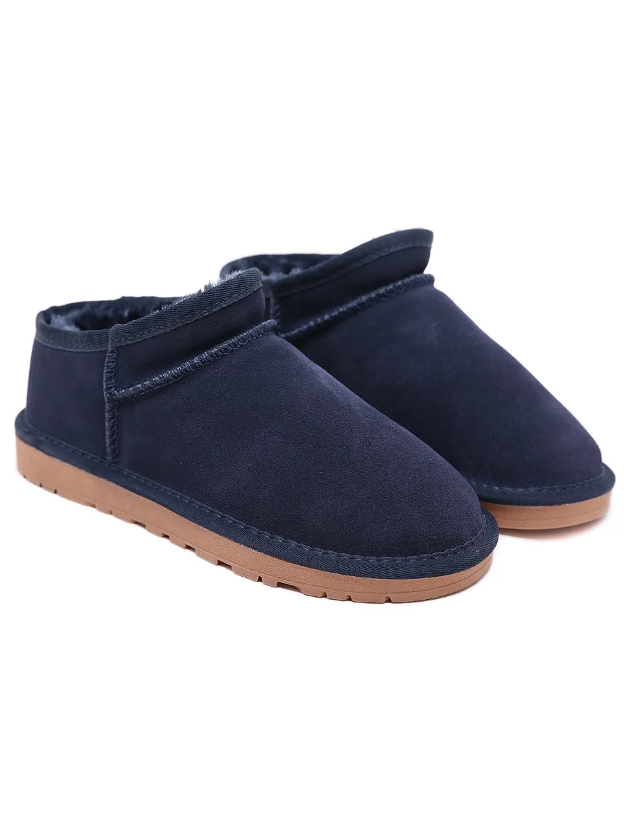 Fur-Lined Suede Tasman Slipper Ankle Boots