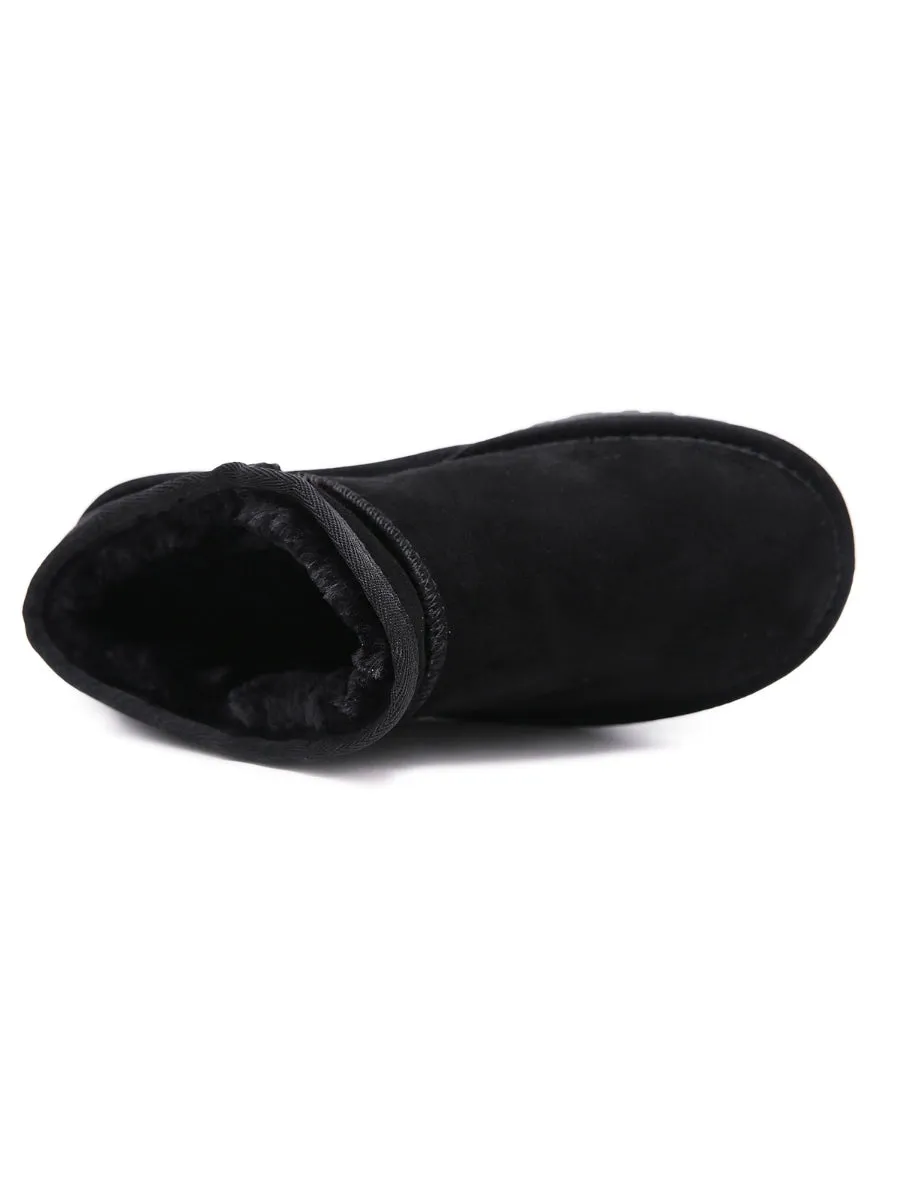 Fur-Lined Suede Tasman Slipper Ankle Boots