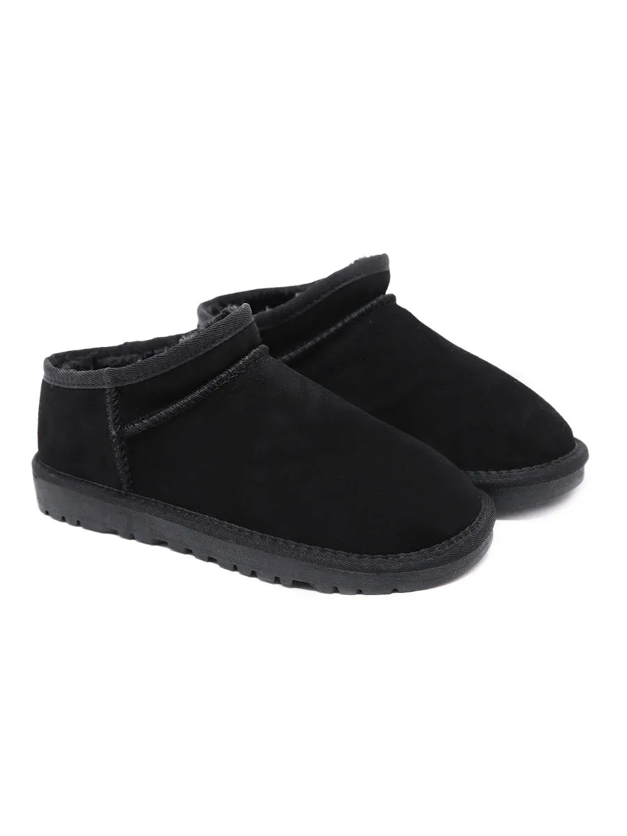Fur-Lined Suede Tasman Slipper Ankle Boots