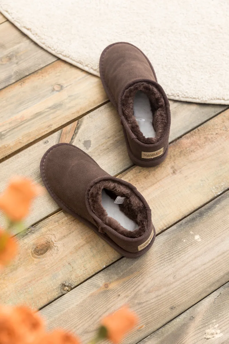 Fur-Lined Suede Tasman Slipper Ankle Boots