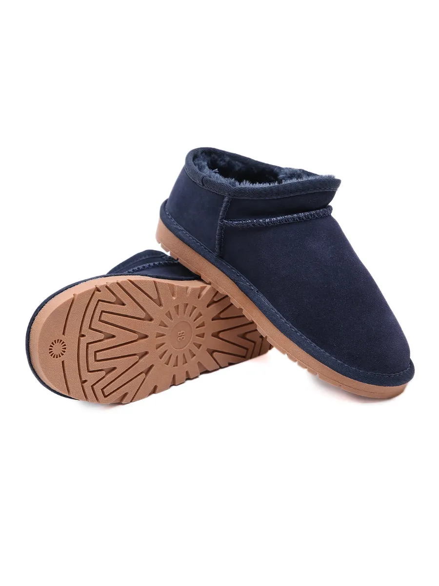 Fur-Lined Suede Tasman Slipper Ankle Boots