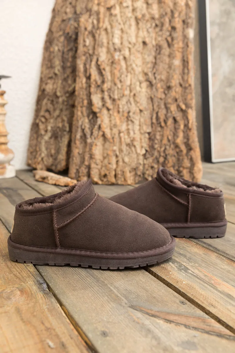 Fur-Lined Suede Tasman Slipper Ankle Boots