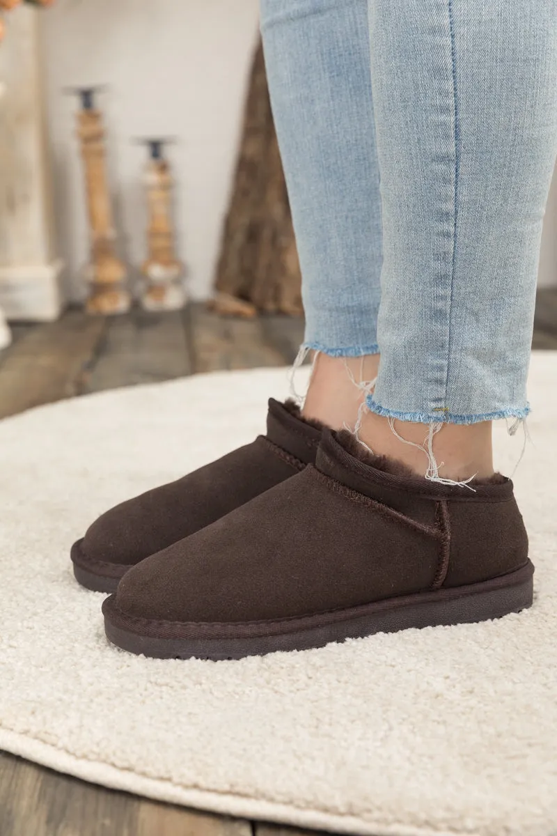 Fur-Lined Suede Tasman Slipper Ankle Boots