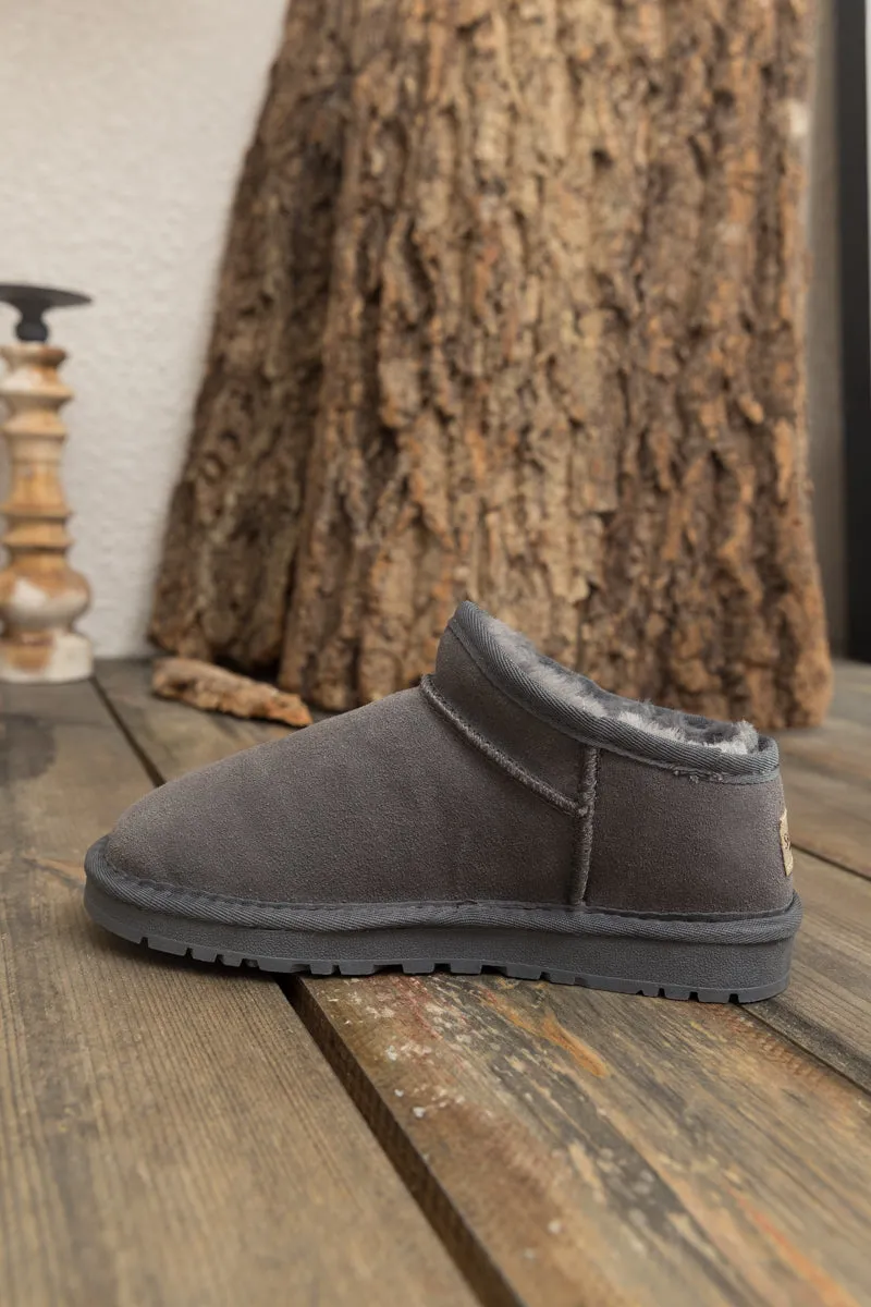 Fur-Lined Suede Tasman Slipper Boots