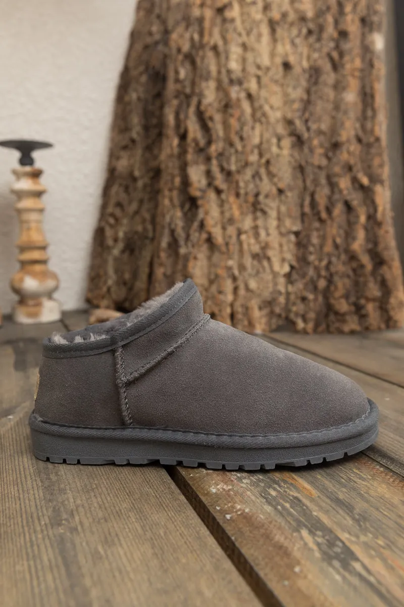 Fur-Lined Suede Tasman Slipper Boots