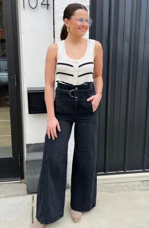 Gabbie Paperbag Extreme Wide Leg Jeans