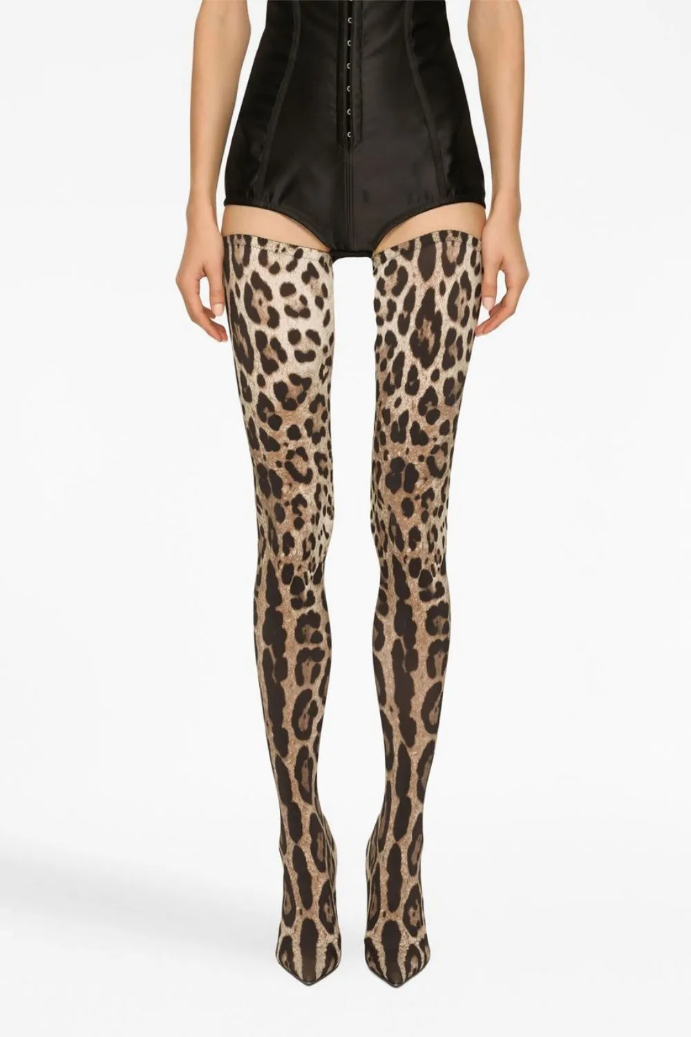 Giselle Leopard Print Thigh-high Boots